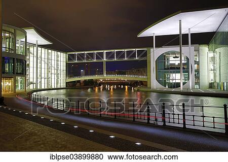 "Spreebogen, bend in the Spree River, at night, Paul-Lobe-Haus building, left, and Marie-Elisabeth-Luders-Haus building, right, Government buildings, Government District, Berlin, Germany, Europe" View Large Photo Image Stock Image - "Spreebogen, bend in the Spree River, at night, Paul-Lobe-Haus building, left, and Marie-Elisabeth-Luders-Haus building, right, Government buildings, Government District, Berlin, Germany, Europe". Fotosearch