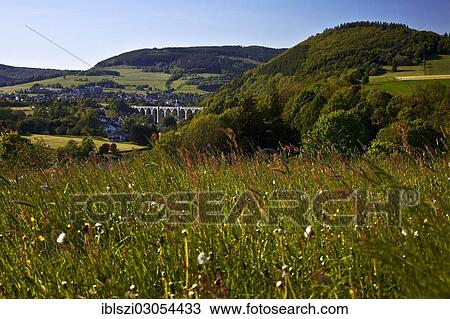 "Spring landscape with a viaduct, Willingen, Sauerland, North Rhine-Westphalia, Germany, Europe" View Large Photo Image Stock Image - "Spring landscape with a viaduct, Willingen, Sauerland, North Rhine-Westphalia, Germany, Europe". Fotosearch