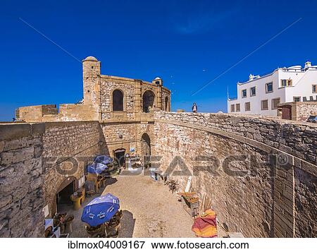 "Sqala de la Kasbah, sea wall of the historic centre, Unesco World Heritage Site, Essaouira, Marrakesh-Tensift-El Haouz region, Morocco, Africa" View Large Photo Image Stock Photo - "Sqala de la Kasbah, sea wall of the historic centre, Unesco World Heritage Site, Essaouira, Marrakesh-Tensift-El Haouz region, Morocco, Africa". Fotosearch