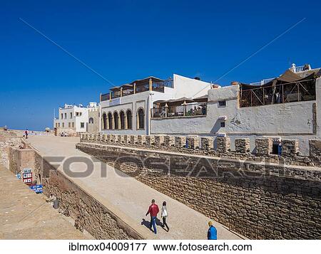 Stock Photo - "Sqala de la Kasbah, sea wall of the historic centre, Unesco World Heritage Site, Essaouira, Marrakesh-Tensift-El Haouz region, Morocco, Africa". Fotosearch
