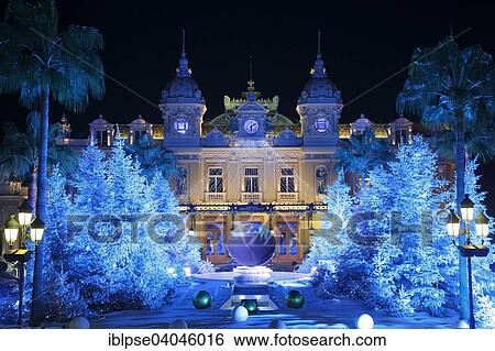 "Square of the Monte-Carlo Casino at Christmas time with illuminated Christmas trees, Monte-Carlo, Principality of Monaco" View Large Photo Image Stock Photograph - "Square of the Monte-Carlo Casino at Christmas time with illuminated Christmas trees, Monte-Carlo, Principality of Monaco". Fotosearch