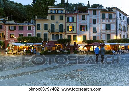 "Square with restaurants at dusk, Portofino, Italian Riviera, Gulf of Genoa, Liguria, Italy, Europe" View Large Photo Image Stock Image - "Square with restaurants at dusk, Portofino, Italian Riviera, Gulf of Genoa, Liguria, Italy, Europe". Fotosearch