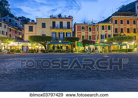 "Square with restaurants at dusk, Portofino, Italian Riviera, Gulf of Genoa, Liguria, Italy, Europe" View Large Photo Image Stock Photo - "Square with restaurants at dusk, Portofino, Italian Riviera, Gulf of Genoa, Liguria, Italy, Europe". Fotosearch
