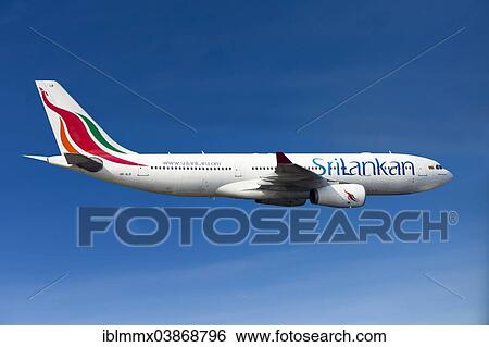 Stock Photograph - SriLankan Airlines Airbus A330-243 in flight. Fotosearch