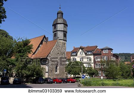 Stock Photo - "St. Aegidien Church, Hannoversch Munden, Lower Saxony, Germany, Europe". Fotosearch