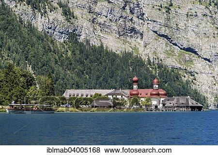 "St. Bartholoma on lake Konigssee, Berchtesgaden National Park, Berchtesgadener Land, Upper Bavaria, Bavaria, Germany, Europe" View Large Photo Image Stock Photo - "St. Bartholoma on lake Konigssee, Berchtesgaden National Park, Berchtesgadener Land, Upper Bavaria, Bavaria, Germany, Europe". Fotosearch