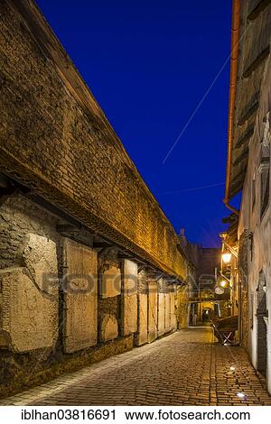 "St. Catherine's Passage at night, Vanalinn, Tallinn, Harju, Estonia, Europe" View Large Photo Image Stock Image - "St. Catherine's Passage at night, Vanalinn, Tallinn, Harju, Estonia, Europe". Fotosearch