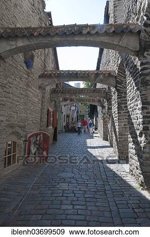 Stock Photo - "St. Catherine's Passage, historic center, Tallinn, Harju County, Estonia, Europe". Fotosearch