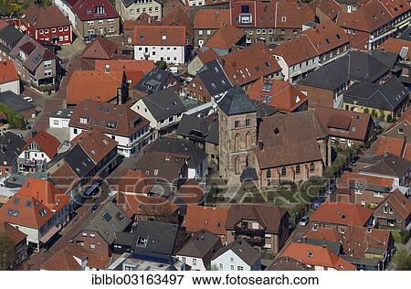 "St. George Church, Schermbeck, aerial view, Schermbeck, North Rhine-Westphalia, Germany, Europe" View Large Photo Image Stock Photo - "St. George Church, Schermbeck, aerial view, Schermbeck, North Rhine-Westphalia, Germany, Europe". Fotosearch