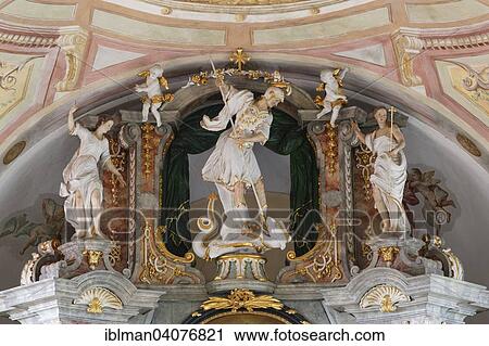 "St. George on the high altar of the parish church of St. George, Jois, Northern Burgenland, Burgenland, Austria, Europe" View Large Photo Image Stock Image - "St. George on the high altar of the parish church of St. George, Jois, Northern Burgenland, Burgenland, Austria, Europe". Fotosearch