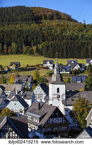 St. -Gertrudis-Kirche church, Oberkirchen, a district of the town of Schmallenberg, Hochsauerlandkreis district, Sauerland, North Rhine-Westphalia, Germany, Europe View Large Photo Image Stock Photography - St. -Gertrudis-Kirche church, Oberkirchen, a district of the town of Schmallenberg, Hochsauerlandkreis district, Sauerland, North Rhine-Westphalia, Germany, Europe. Fotosearch