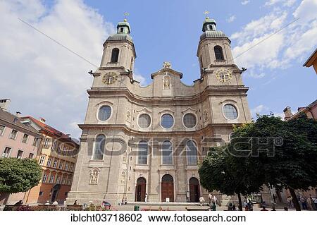 Stock Image - "St. James' Cathedral or Innsbruck Cathedral, Innsbruck, Tyrol, Austria, Europe". Fotosearch