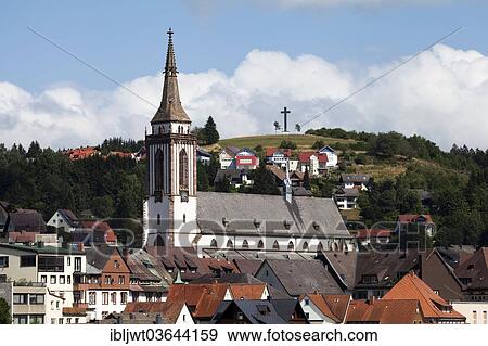 "St James' Minster or parish church of St James, 1897-1901, Late Gothic, Neustadt, Titisee-Neustadt, Black Forest, Baden-Wurttemberg, Germany, Europe" View Large Photo Image Stock Photo - "St James' Minster or parish church of St James, 1897-1901, Late Gothic, Neustadt, Titisee-Neustadt, Black Forest, Baden-Wurttemberg, Germany, Europe". Fotosearch