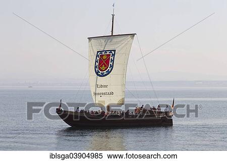 "St. Jodok, a wooden square rigger on Lake Constance, Immenstaad, Swabia, Baden-Wurttemberg, Germany, Europe" View Large Photo Image Stock Photography - "St. Jodok, a wooden square rigger on Lake Constance, Immenstaad, Swabia, Baden-Wurttemberg, Germany, Europe". Fotosearch