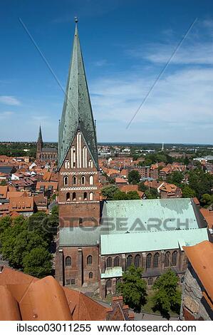 "St Johannis Church, Blick vom Wasserturm, Luneburg, Lower Saxony, Germany, Europe" View Large Photo Image Stock Photography - "St Johannis Church, Blick vom Wasserturm, Luneburg, Lower Saxony, Germany, Europe". Fotosearch
