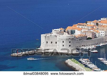 "St. John Fortress at the Old Harbour, Dubrovnik, Dalmatia, Croatia, Europe" View Large Photo Image Stock Photography - "St. John Fortress at the Old Harbour, Dubrovnik, Dalmatia, Croatia, Europe". Fotosearch