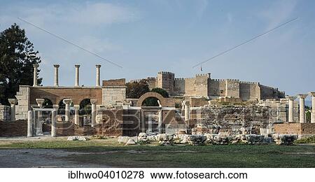"St. John's Church, early Christian basilica in Byzantine Ephesus, Byzantine-Seljuk fortress at the back, Selcuk, Izmir Province, Turkey, Asia" View Large Photo Image Stock Photo - "St. John's Church, early Christian basilica in Byzantine Ephesus, Byzantine-Seljuk fortress at the back, Selcuk, Izmir Province, Turkey, Asia". Fotosearch