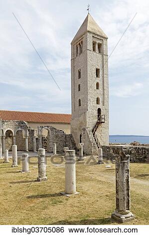 Stock Photograph - "St. John's Church, Rab, Rab, Primorje-Gorski Kotar, Croatia, Europe". Fotosearch