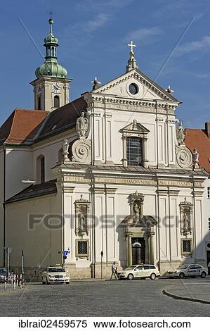 Stock Photography - "St Joseph's Church, Carmelite Monastery, historic town centre of Regensburg, Upper Palatinate, Bavaria, Germany, Europe". Fotosearch