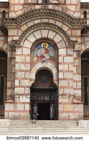 Stock Image - "St. Mark's Church, New Belgrade or Novi Beograd, Belgrade, Serbia, Europe". Fotosearch