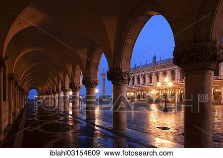 "St. Mark's Square at night, Venice, Venezien, Italy, Europe" View Large Photo Image Stock Photo - "St. Mark's Square at night, Venice, Venezien, Italy, Europe". Fotosearch