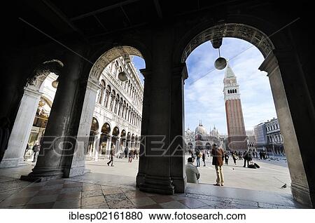 "St. Mark's Square, Procuratoria of St. Mark's Basilica, St. Mark's Campanile, Venice, Veneto, Italy, Europe" View Large Photo Image Stock Image - "St. Mark's Square, Procuratoria of St. Mark's Basilica, St. Mark's Campanile, Venice, Veneto, Italy, Europe". Fotosearch