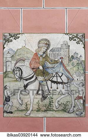 "St. Martin sharing his cloak, Gothic mural on a pillar, Church of Our Lady, Oberwesel, Rhineland-Palatinate, Germany, Europe" View Large Photo Image Picture - "St. Martin sharing his cloak, Gothic mural on a pillar, Church of Our Lady, Oberwesel, Rhineland-Palatinate, Germany, Europe". Fotosearch