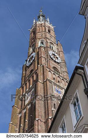 "St. Martin's Tower, Gothic Collegiate Basilica of St. Martin, 14th century, Landshut, Lower Bavaria, Bavaria, Germany, Europe" View Large Photo Image Stock Photography - "St. Martin's Tower, Gothic Collegiate Basilica of St. Martin, 14th century, Landshut, Lower Bavaria, Bavaria, Germany, Europe". Fotosearch