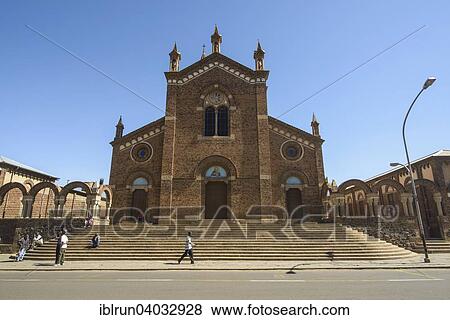 "St. Mary's Catholic Cathedral on Harnet Avenue, Asmara, Eritrea, Africa" View Large Photo Image Stock Photo - "St. Mary's Catholic Cathedral on Harnet Avenue, Asmara, Eritrea, Africa". Fotosearch