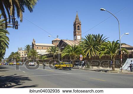 Stock Photography - "St. Mary's Catholic Cathedral on Harnet Avenue, Asmara, Eritrea, Africa". Fotosearch