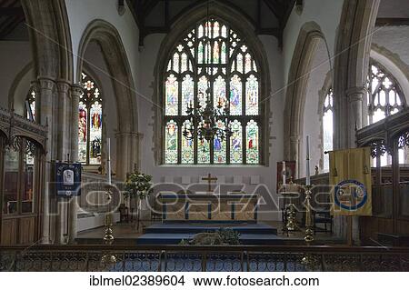 Picture - "St Mary's Church interior, Rye, East Sussex, England, United Kingdom, Europe". Fotosearch