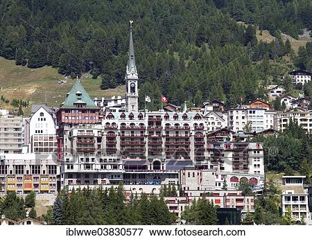 Stock Photo - "St. Moritz, Upper Engadin, Canton of Graubunden, Switzerland, Europe". Fotosearch