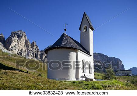 "St. Moritz’ Chapel, Cirspitzen Mountain, Puez Group, Puez-Geisler Nature Park, Gardena Pass, Dolomites, Alto Adige, Italy, Europe" View Large Photo Image Stock Photo - "St. Moritz’ Chapel, Cirspitzen Mountain, Puez Group, Puez-Geisler Nature Park, Gardena Pass, Dolomites, Alto Adige, Italy, Europe". Fotosearch
