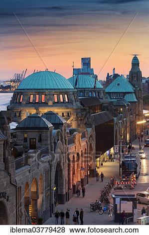 "St. Pauli Landing Stages, domed roofs, in the evening, Hamburg, Germany, Europe" View Large Photo Image Stock Photo - "St. Pauli Landing Stages, domed roofs, in the evening, Hamburg, Germany, Europe". Fotosearch