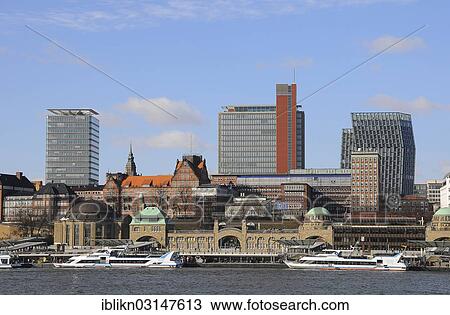 "St. Pauli Landing Stages, Old Elbe Tunnel, skyscrapers, Hamburg-Port, Hamburg, Hamburg, Germany, Europe" View Large Photo Image Stock Image - "St. Pauli Landing Stages, Old Elbe Tunnel, skyscrapers, Hamburg-Port, Hamburg, Hamburg, Germany, Europe". Fotosearch