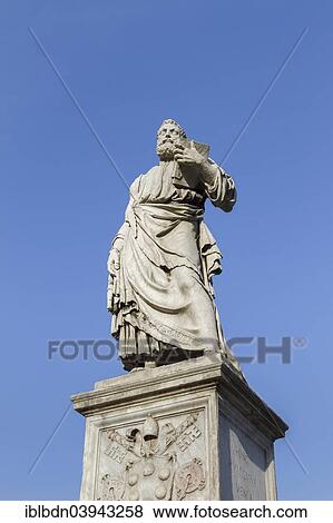 "St Peter statue on Ponte Sant'Angelo bridge, Rome, Italy, Europe" View Large Photo Image Stock Photo - "St Peter statue on Ponte Sant'Angelo bridge, Rome, Italy, Europe". Fotosearch