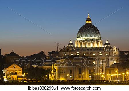 "St. Peter's Basilica at dusk, Vatican City, Rome, Lazio, Italy, Europe" View Large Photo Image Stock Image - "St. Peter's Basilica at dusk, Vatican City, Rome, Lazio, Italy, Europe". Fotosearch