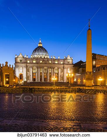 "St. Peter's Basilica, Basilica di San Pietro, with Obelisk, St. Peter's Square, Vatican City, Vatican, Rome, Italy, Europe" View Large Photo Image Stock Image - "St. Peter's Basilica, Basilica di San Pietro, with Obelisk, St. Peter's Square, Vatican City, Vatican, Rome, Italy, Europe". Fotosearch