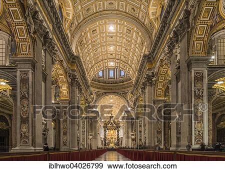 Stock Photo - "St. Peter's Basilica, interior, Rome, Italy, Europe". Fotosearch