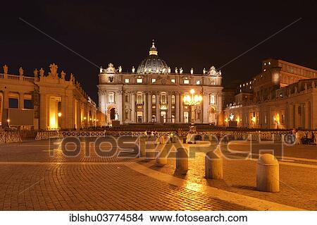 "St. Peter's Basilica, St. Peter's Square, Vatican City, Vatican, Rome, Italy, Europe" View Large Photo Image Picture - "St. Peter's Basilica, St. Peter's Square, Vatican City, Vatican, Rome, Italy, Europe". Fotosearch