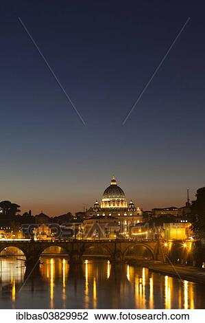 "St. Peter's Basilica with the Tiber River at dusk, Rome, Lazio, Italy, Europe" View Large Photo Image Stock Image - "St. Peter's Basilica with the Tiber River at dusk, Rome, Lazio, Italy, Europe". Fotosearch