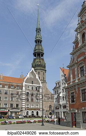 "St. Peter's Church, Town Hall Square, historic town centre, Riga, Latvia, Europe" View Large Photo Image Stock Photograph - "St. Peter's Church, Town Hall Square, historic town centre, Riga, Latvia, Europe". Fotosearch