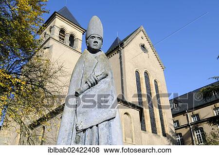 St. Willibrord, sculpture of the monk, Peter and Paul Church, Echternach, Luxembourg, Europe, PublicGround, Europe View Large Photo Image Stock Photo - St. Willibrord, sculpture of the monk, Peter and Paul Church, Echternach, Luxembourg, Europe, PublicGround, Europe. Fotosearch
