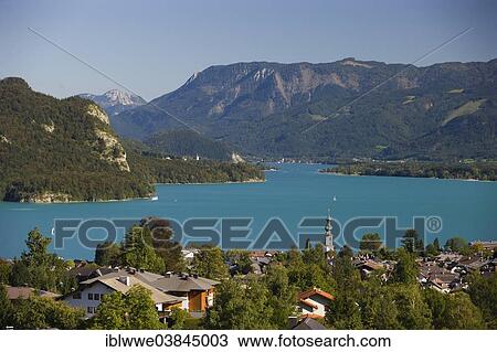 "St. Wolfgang and Strobl, lake Wolfgangsee, St. Gilgen, Salzkammergut, Salzburg State, Austria, Europe" View Large Photo Image Stock Image - "St. Wolfgang and Strobl, lake Wolfgangsee, St. Gilgen, Salzkammergut, Salzburg State, Austria, Europe". Fotosearch