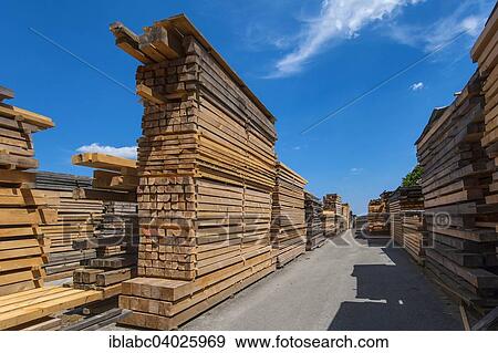 "Stacked boards, stacked slats in a sawmill, Bavaria, Germany, Europe" View Large Photo Image Stock Photo - "Stacked boards, stacked slats in a sawmill, Bavaria, Germany, Europe". Fotosearch