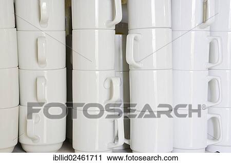 Stock Image - Stacked cups. Fotosearch