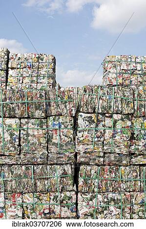 "Stacks of crushed aluminium cans, Hamburg, Hamburg, Germany, Europe" View Large Photo Image Stock Photograph - "Stacks of crushed aluminium cans, Hamburg, Hamburg, Germany, Europe". Fotosearch