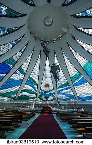 "Stained glass in the Metropolitan Cathedral of Brasilia, Brasilia, Brazil, South America" View Large Photo Image Stock Image - "Stained glass in the Metropolitan Cathedral of Brasilia, Brasilia, Brazil, South America". Fotosearch