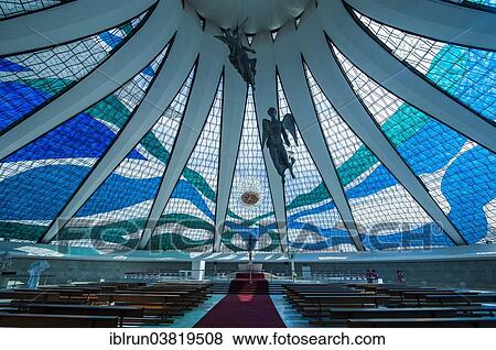 "Stained glass in the Metropolitan Cathedral of Brasilia, Brasilia, Brazil, South America" View Large Photo Image Stock Photo - "Stained glass in the Metropolitan Cathedral of Brasilia, Brasilia, Brazil, South America". Fotosearch