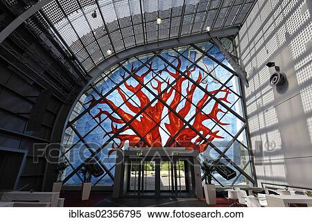 "Stained-glass window by Joerg Immendorf, Galeria, Messe Essen exhibition centre, Essen, Ruhr region, North Rhine-Westphalia, Germany, Europe" View Large Photo Image Stock Photography - "Stained-glass window by Joerg Immendorf, Galeria, Messe Essen exhibition centre, Essen, Ruhr region, North Rhine-Westphalia, Germany, Europe". Fotosearch